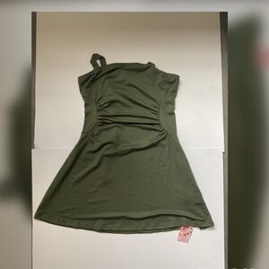 SHEIN Olive Green Mini Dress